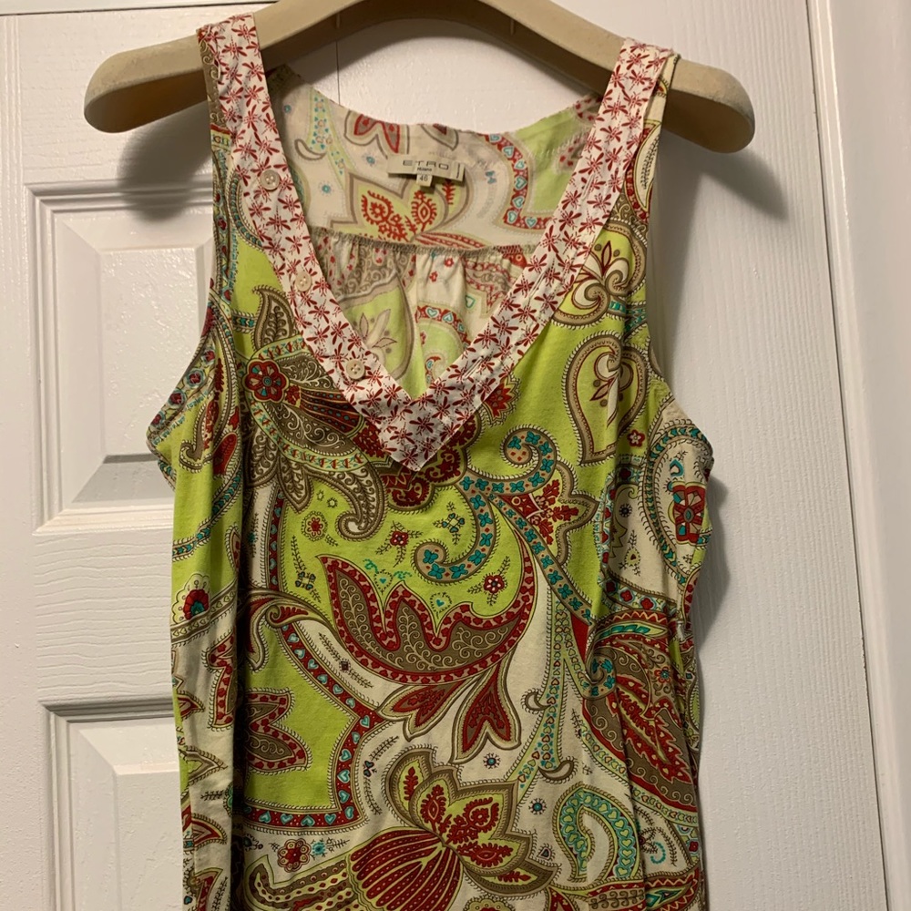 Womens Etro Paisley Tank IT Sz:46